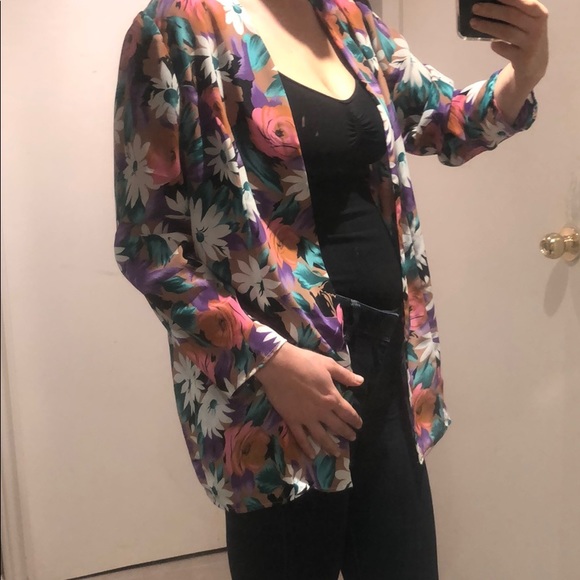 Light flower blazer - Picture 3 of 4